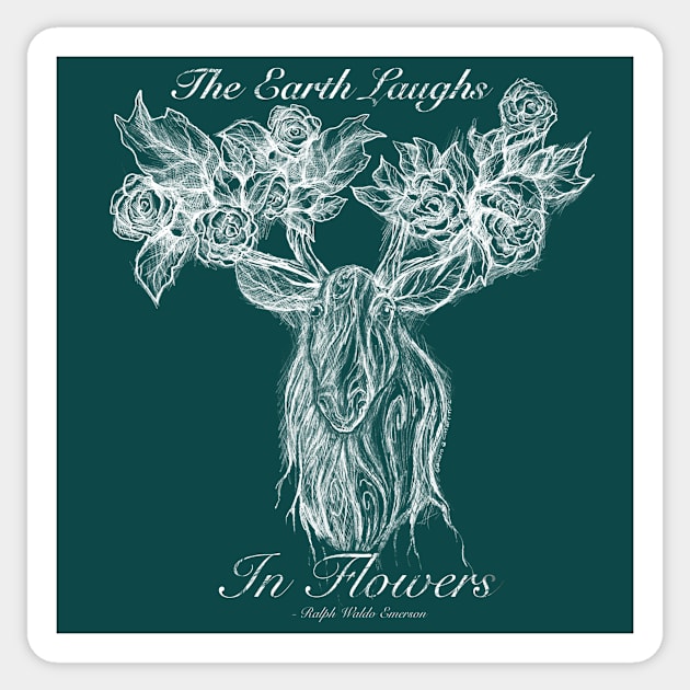 The Earth Laughs in Flowers Sticker by Mainahste